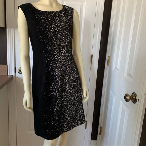 𝅺NEW with tags Lafayette 148 New York Savannah Dress Black & Cream 4 - Picture 3 of 13